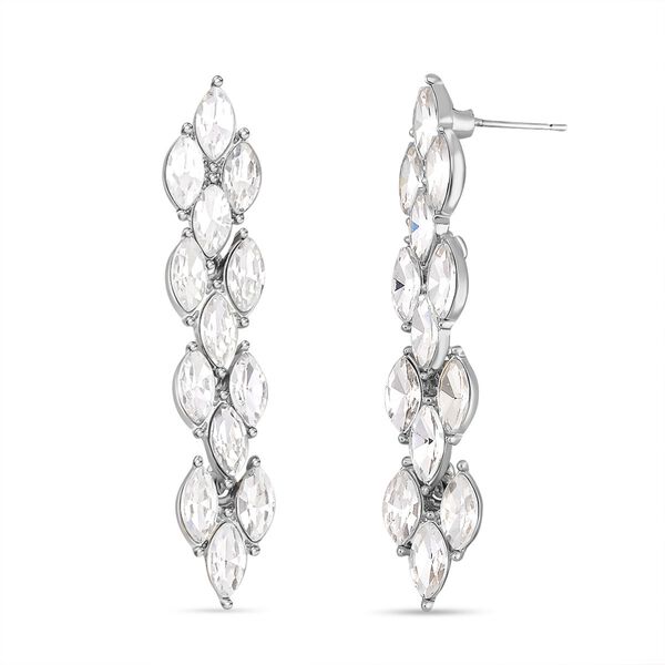 2er-Set- weiße Kristall-Ohrringe und Halskette - 60 ct. image number 5