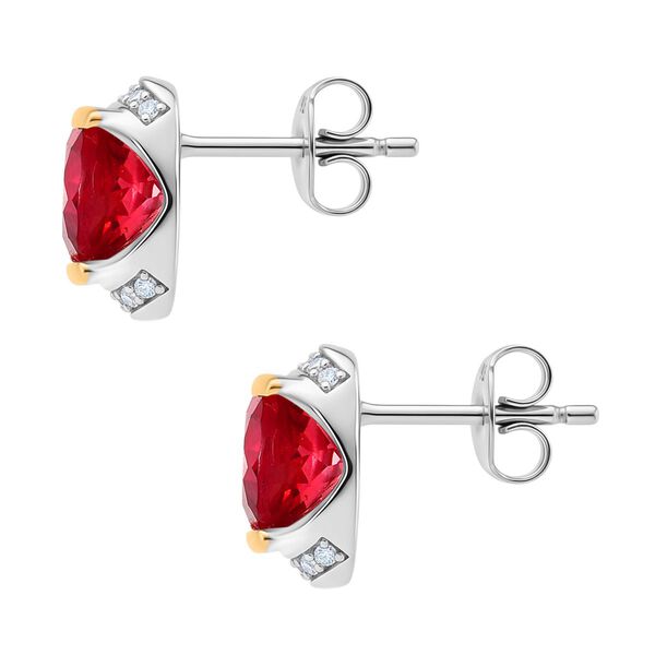 D'Joy 2er-Set Labor Padparadscha Saphir und Zirkon zweifarbiges Schmuckset - 4,94 ct. image number 8