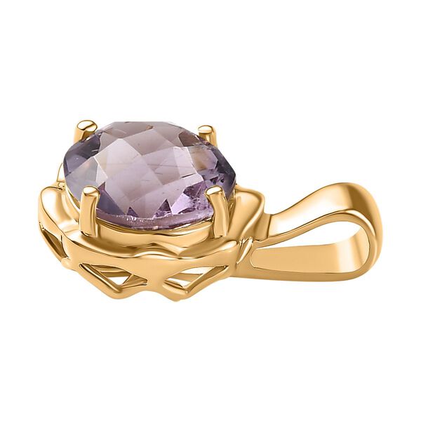 AA Rosa Amethyst Anhänger 925 Silber vergoldet ca. 2.70 ct image number 3