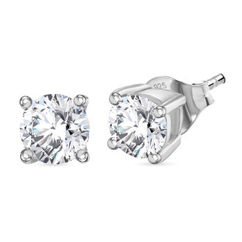 LUXURIANT DIAMOND - Lab Grown Diamant SI-GH SGL zertifiziert Ohrringe 925 Silber rhodiniert ca. 1.00 ct