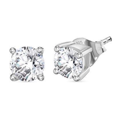 LUXURIANT DIAMOND - Lab Grown Diamant SI-GH SGL zertifiziert Ohrringe 925 Silber rhodiniert ca. 1.00 ct