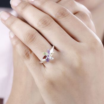 Multi-Edelstein Ring - 0,99 ct.