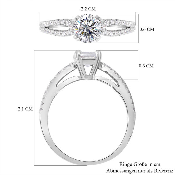 LUSTRO STELLA - wei&szlig;er Zirkonia-Ring - 0,90 ct. image number 5