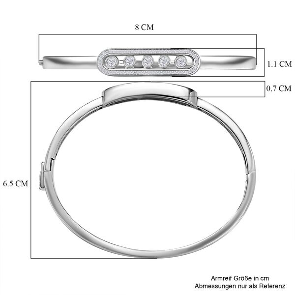 Moissanit Armreif, 19 cm - 0,80 ct. image number 6