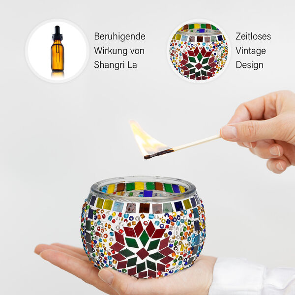 Mosaik Glass Duftkerze - Shangri La image number 4