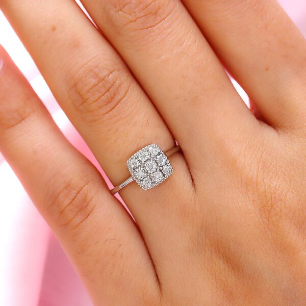 Weißer Diamant-Ring image number 3