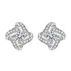 Weißer Zirkonia Ohrstecker, rhodiniert ca. 0.50 ct