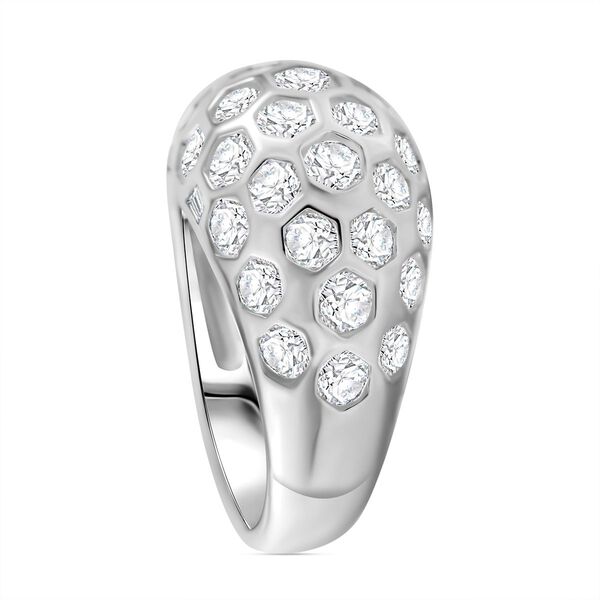 Zirkonia Ring im Honigwabe-Design image number 2