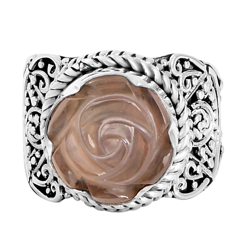 Royal Bali Kollektion - Rosenquarz-Ring, 925 Silber (Größe 17.00) ca. 10,42 ct image number 0