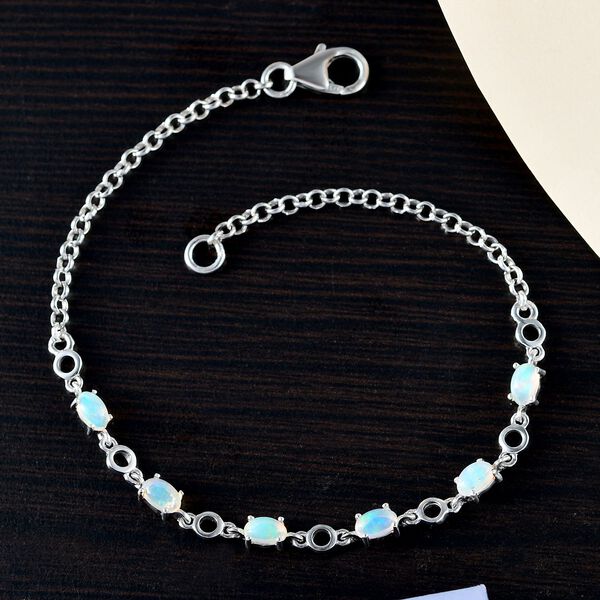 Nat&uuml;rliches, &auml;thiopisches Welo Opal-Armband, 19 cm - 0,97 ct. image number 2