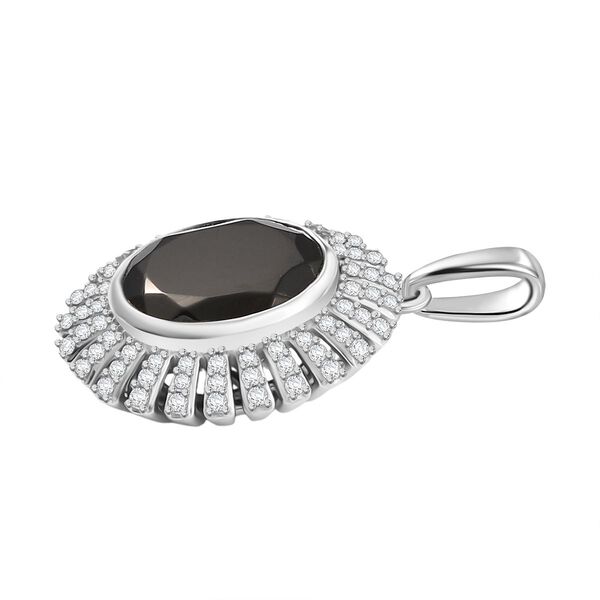 D'Joy Elite Shungit und Zirkon Anhänger mit 50cm Kette - 4,58 ct. image number 4