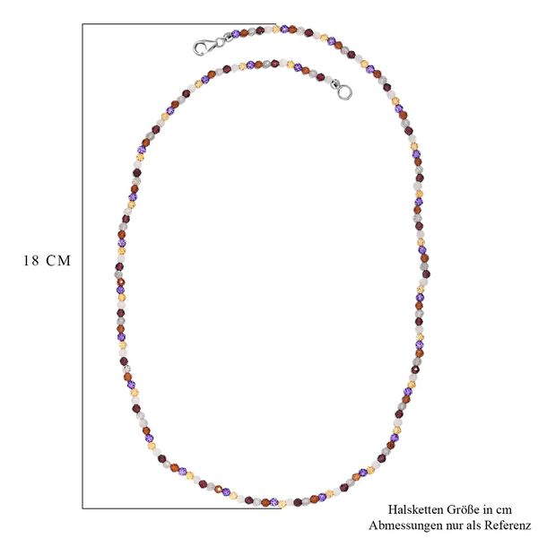 Multi-Edelstein 50cm Halskette - 28 ct. image number 6