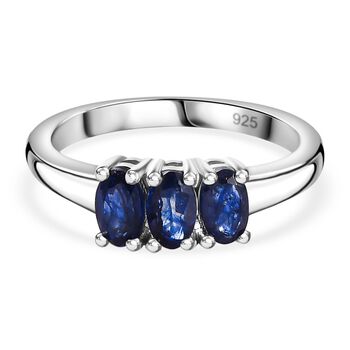 Masoala Saphir (Fissure gef&uuml;llt) Ring 925 Silber platiniert (Gr&ouml;&szlig;e 16.00) ca. 1,13 ct