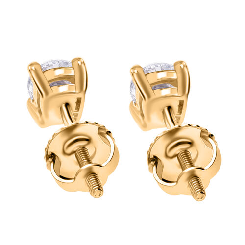 LUXURIANT DIAMOND- SGL zertifizierte VS-EF Labor Diamant Ohrringe in 375 Gelbgold - 0,50 ct. image number 3