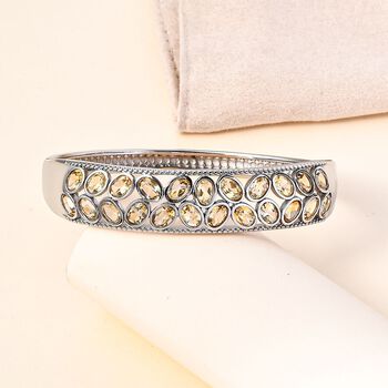 Citrin Armreif ca. 19 cm Edelstahl ca. 10.05 ct