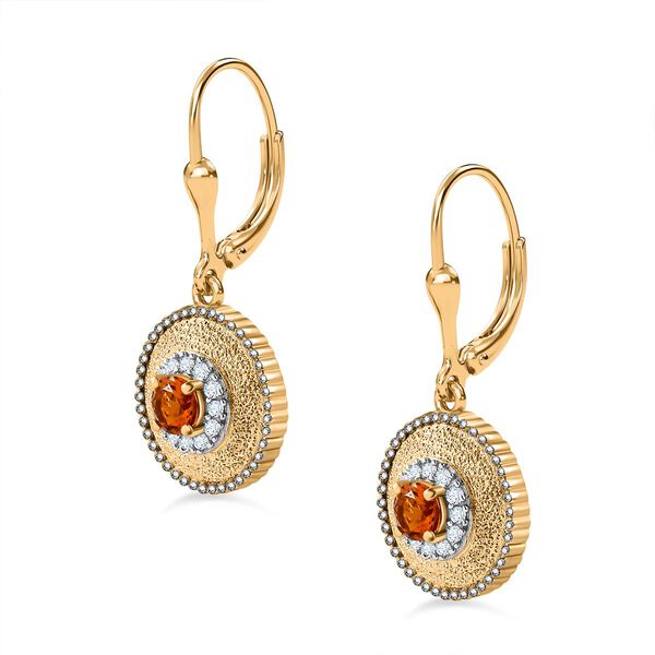 AA Serra Gaucha Citrin und Zirkon Ohrringe - 0,82 ct. image number 4