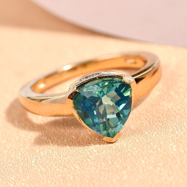 Pfau Triplett Quarz und weißer Zirkon-Ring - 2,09 ct. image number 2