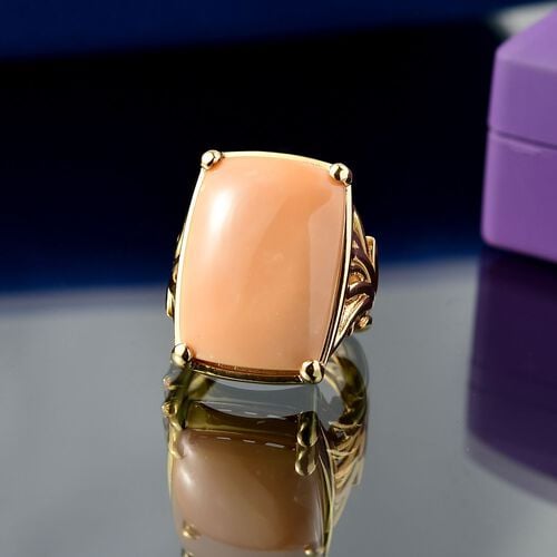 Oregon Karamell Opal Ring Messing (Größe 20.00) ca. 17,28 ct image number 1