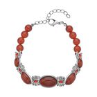Rotes Achat Armband, ca. 20 cm, ca. 59.00 ct