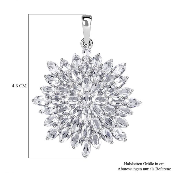 Weißer Topas Sternstaub Anhänger, 925 Silber platiniert, ca. 13.67 ct image number 6