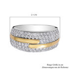LUSTRO STELLA - weißer Zirkonia-Ring, 925 Silber Bicolor  ca. 1,76 ct image number 4