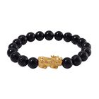 Shungit Armband ca. Flexibles cm 925 Silber vergoldet ca. 125,00 ct.