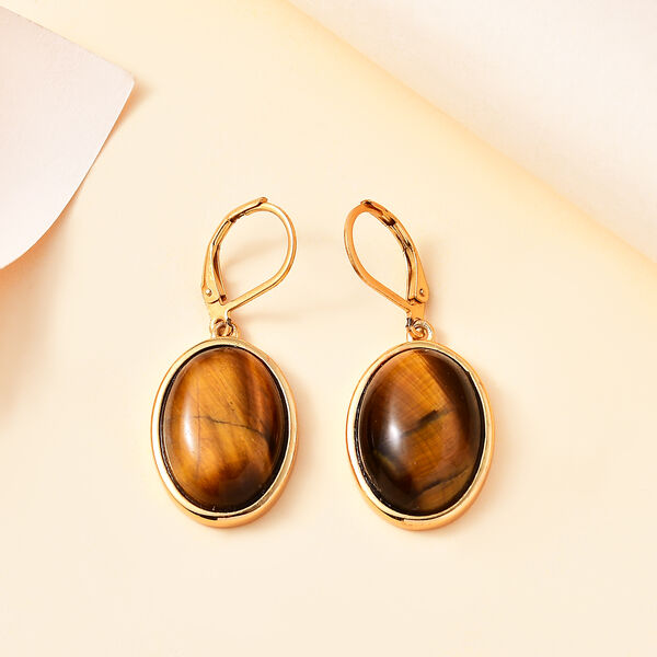 Tigerauge Ohrringe - 22,97 ct. image number 2