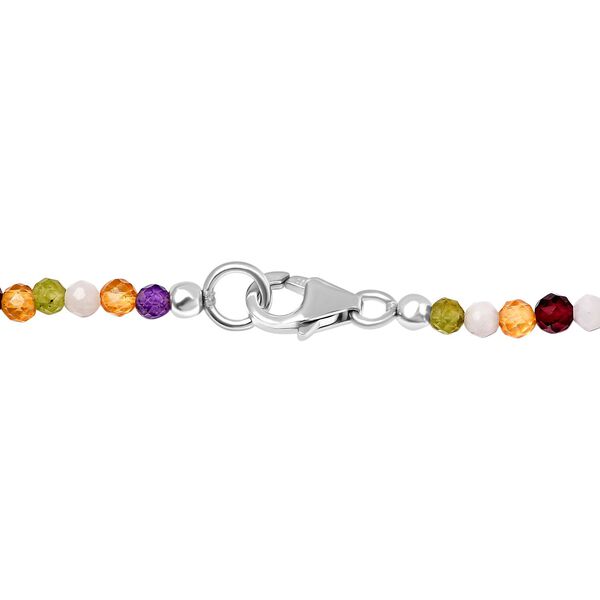 Mehrfarbige Edelstein-Halskette,  50 cm - 33,50 ct. image number 5