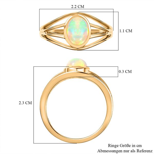 Nat&uuml;rlicher, &auml;thiopischer Welo Opal Ring - 0,77 ct. image number 8
