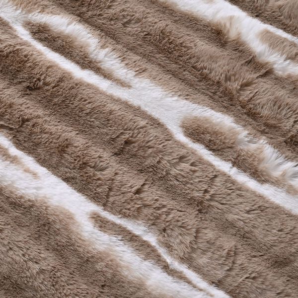 LIVMORE superweiche, doppellagige Kunstfelldecke mit Sherpa-Futter, 500+180 gsm, Braun image number 2