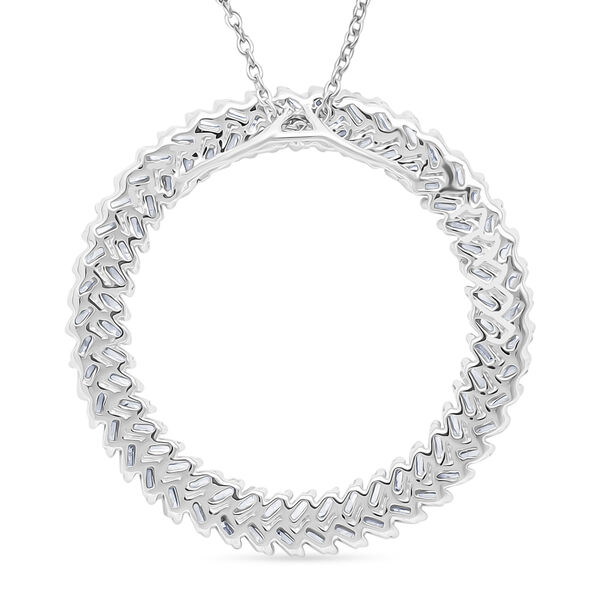 LUXURIANT SGL zertifizierter VS-EF Labor Diamant Anh&auml;nger mit 50cm Kette, 925 Silber rhodiniert - 1 ct. image number 5