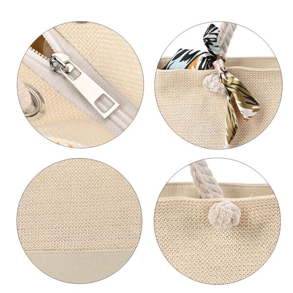 Einkaufstasche mit Schleife, Elfenbein image number 4