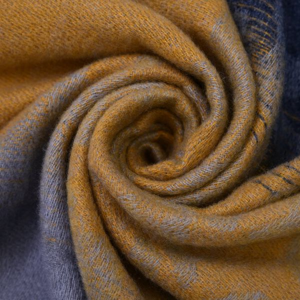 Gewebter Schal, Größe 70x184 cm, Gelb und Grau image number 2