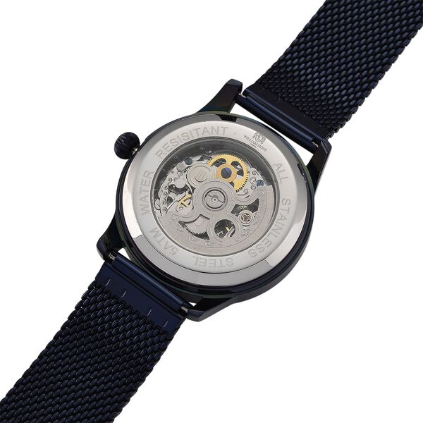 WILLIAM HUNT Armbanduhr, 21,59cm, SEIKO Automatik, Saphirglas, 5 ATM, IP-blau image number 7