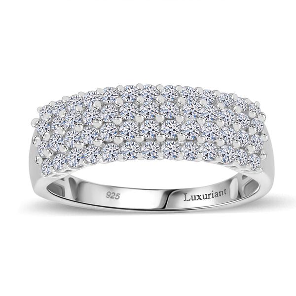 LUXURIANT DIAMOND - Lab Grown Diamant SI-GH SGL zertifiziert Ring 925 Silber rhodiniert (Größe 18.00) ca. 1.00 ct image number 2