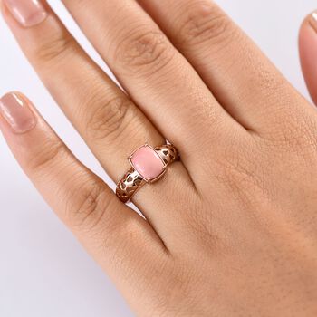 AA Vinicunca-Peruanischer Opal Ring 925 Silber 750 ros&eacute;vergoldet (Gr&ouml;&szlig;e 21.00) ca. 1,48 ct