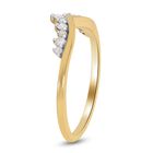 Diamant-Ring, 925 Silber Gelbgold Vermeil  ca. 0,25 ct image number 3