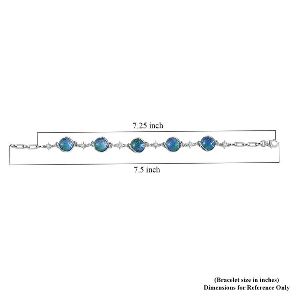 GP - Murano aus Italien, Wei&szlig;er Zirkon Armband ca. 19 cm 925 Silber rhodiniert image number 5