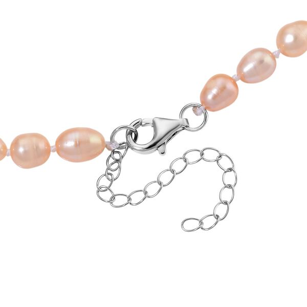 D'Joy AA Pfirsich-Süßwasser Perle (6-7 mm) Schmuckset 925 Silber rhodiniert image number 5