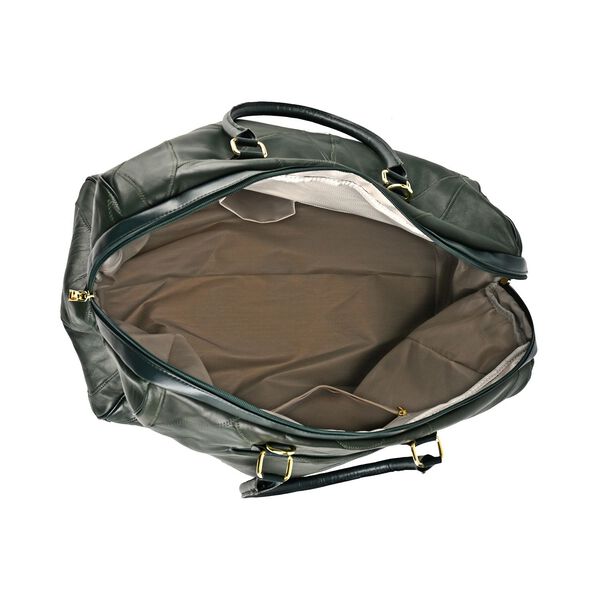 Stylische Patchwork-Reisetasche aus Schafsleder, schwarz image number 5