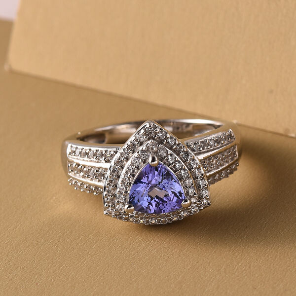 Tansanit und Zirkon Ring - 1,42 ct. image number 8