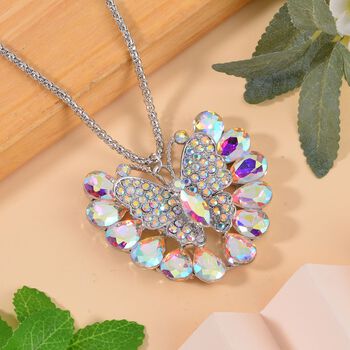 Kristall Halskette ca. 70 cm