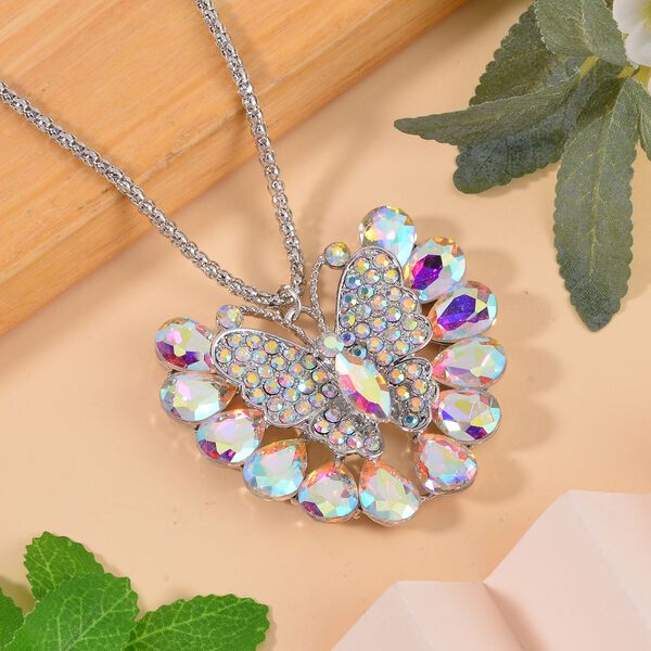 Kristall Halskette ca. 70 cm image number 2