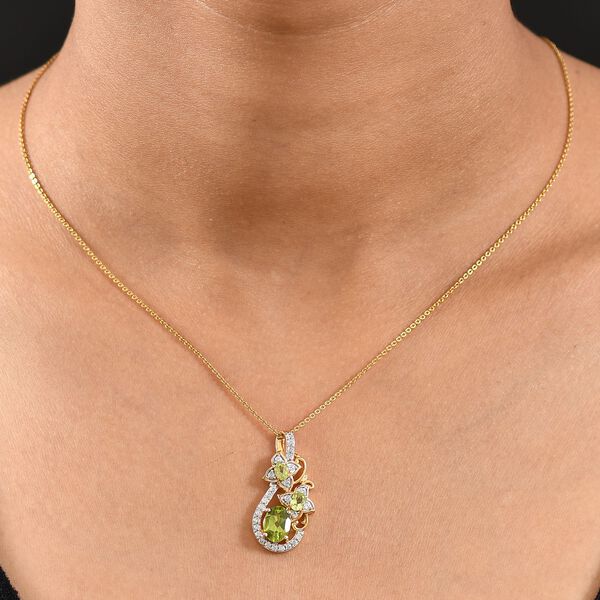 D’Joy Peridot und Zirkon Anhänger - 2,17 ct. image number 3