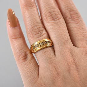 AA Natürlicher goldener Tansanit Ring - 0,57 ct.