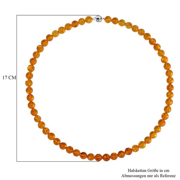 Bernstein Halskette ca. 50 cm 925 Silber rhodiniert ca. 107,00 ct. image number 5