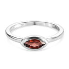 Roter Granat Solitär-Ring, 925 Silber  ca. 0,47 ct image number 0