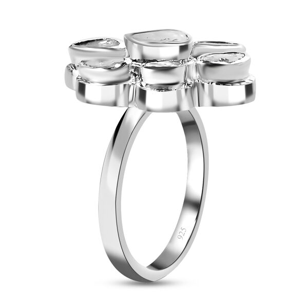 Handgearbeiteter, nat&uuml;rlicher Polki Diamant-Ring - 0,50 ct. image number 3