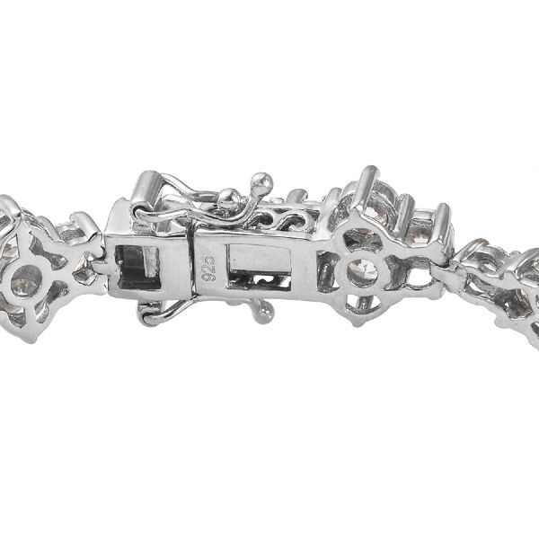 LUSTRO STELLA Hergestellt mit ZIRKONIA Armband ca. 19 cm 925 Silber Platin-&Uuml;berzug 21,76 ct image number 4