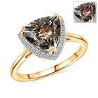 AAA Turkizit, Weißer Diamant Ring 585 Gold (Größe 17.00) ca. 2,79 ct